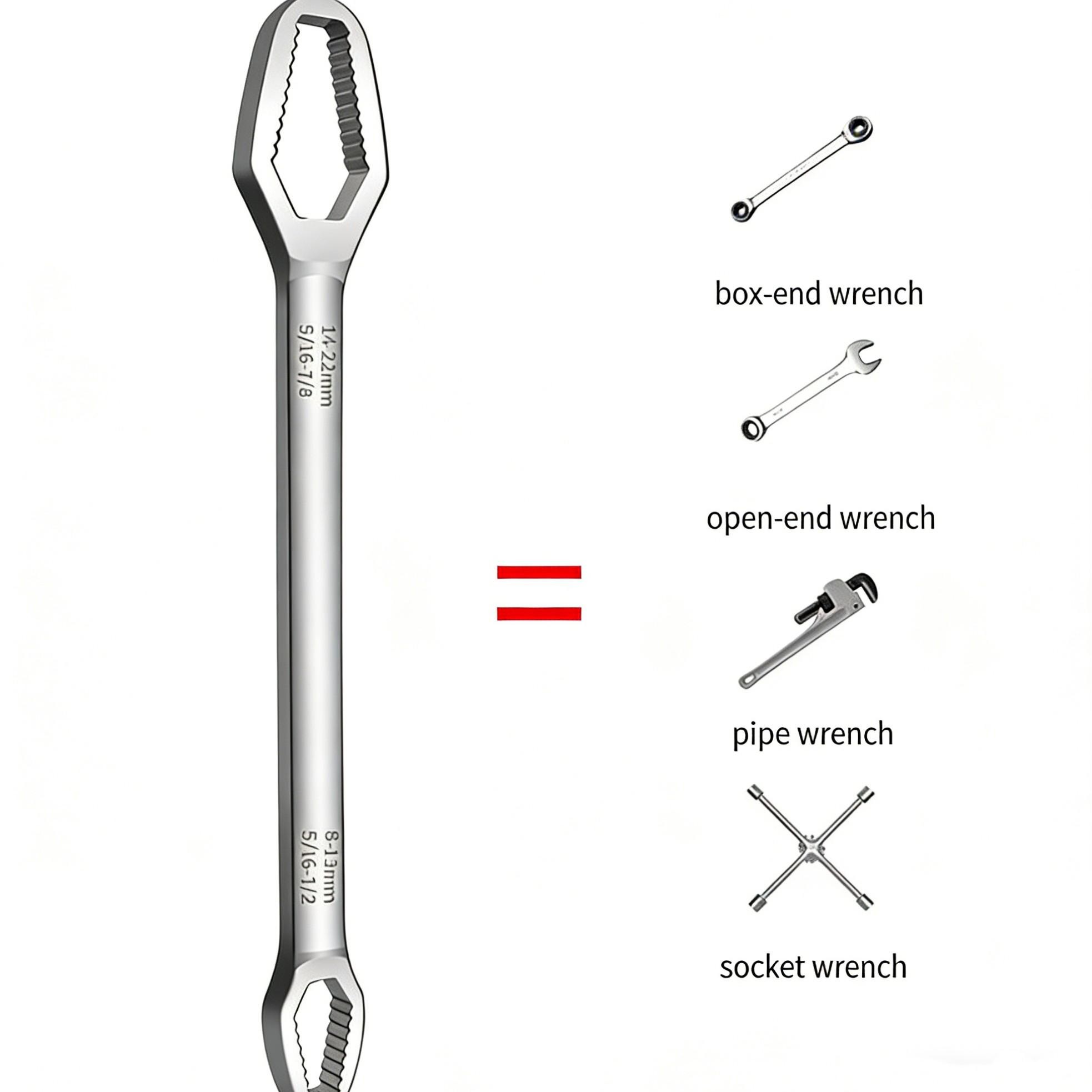 Universal Car Torx Wrench, 8-22mm Self-Tightening, Double-Head Torx Spanner, Non-Slip Multi-Function, Professional Car Tool