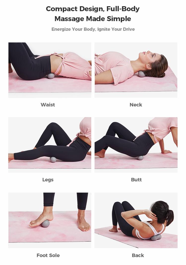 KEEP Peanut Massage Ball, Double Lacrosse Ball Massage Ball Therapy, Trigger Point Deep Tissue Exercise, Back Muscle Foam Roller for Myofascial Release, Body Care gym accessories