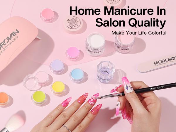 MOROVAN Acrylic Nail Blossom Kit with Everything: Blossom Series Nail Kit Set Professional Acrylic with Everything Nail Charms for Beginners Acrylic Nail Set Full Acrylic Nail Supplies