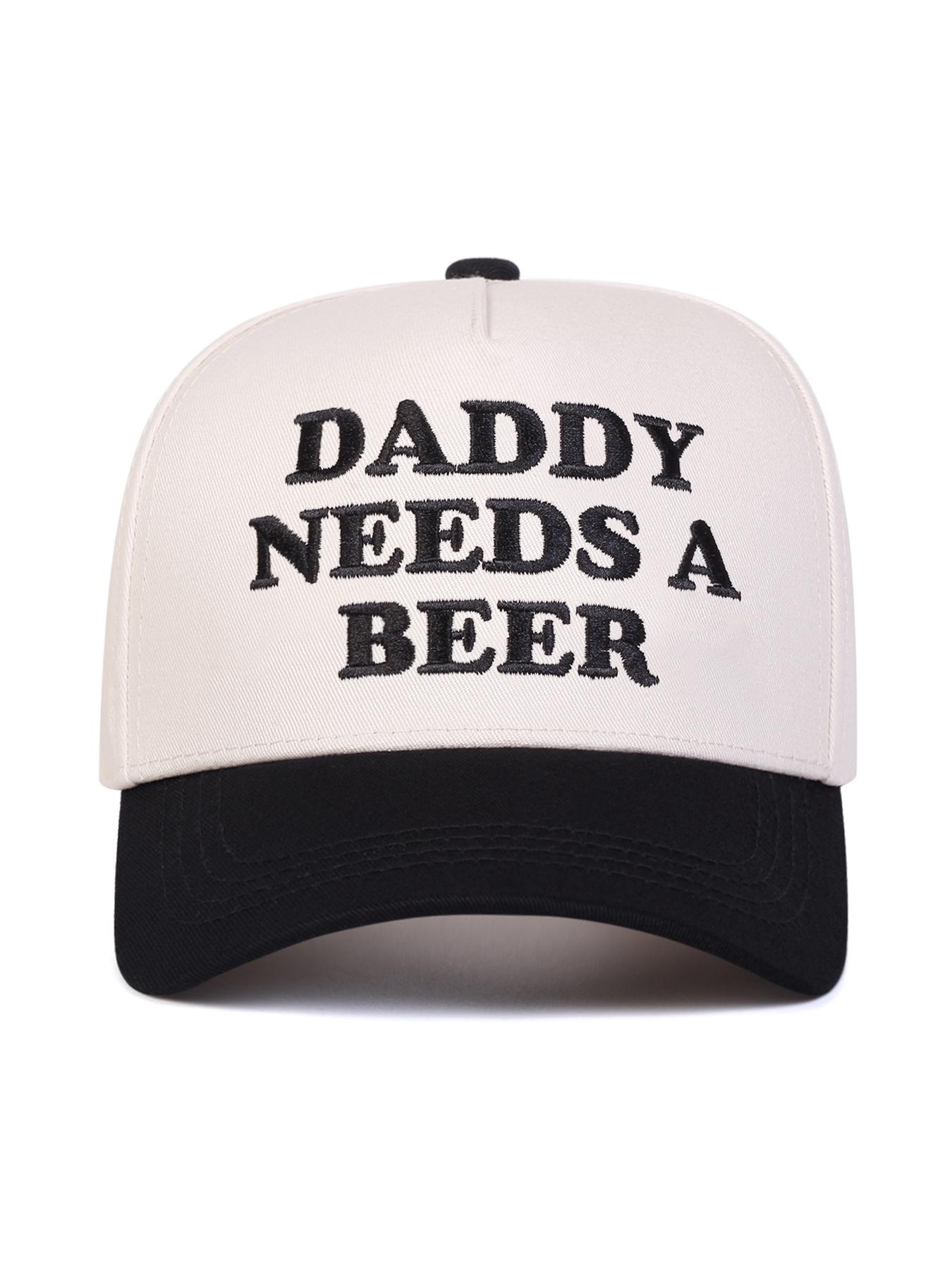 Unisex Daddy Letter Embroidered Baseball Cap, Adjustable Outdoor Sun Protection Hat, Casual Woven Fabric for Spring & Fall Travel