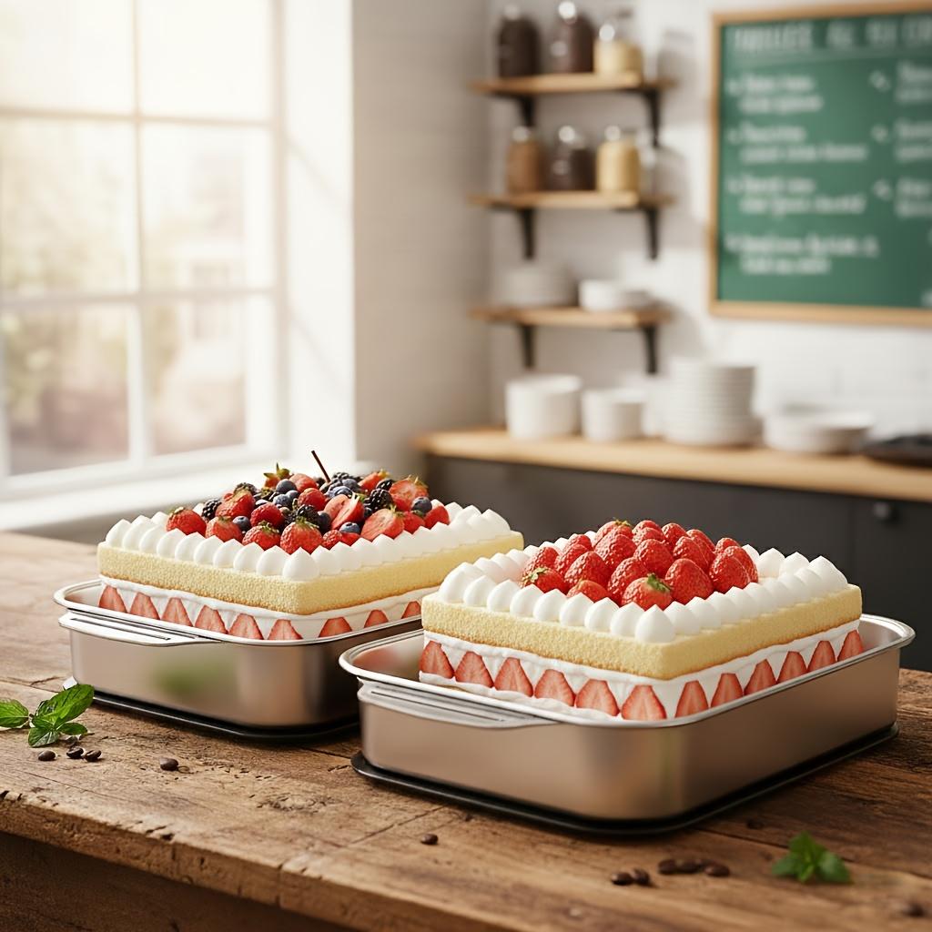 1/2/4PCS Extra Large Thickened Stainless Steel Fish Roasting Pan with Lid - Rectangular Non-Stick Oven Tray, Ideal for Desserts, Bread & Seafood - Perfect for Grilling & Buffet Serving | Spacious Design, Great Christmas Gift