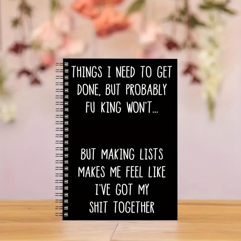 Humorous and Fun Spiral Notebook, Self-deprecating Work Journal Notebook, Suitable for Gifting to Colleagues and Friends for Everyday Work and Life Documentation