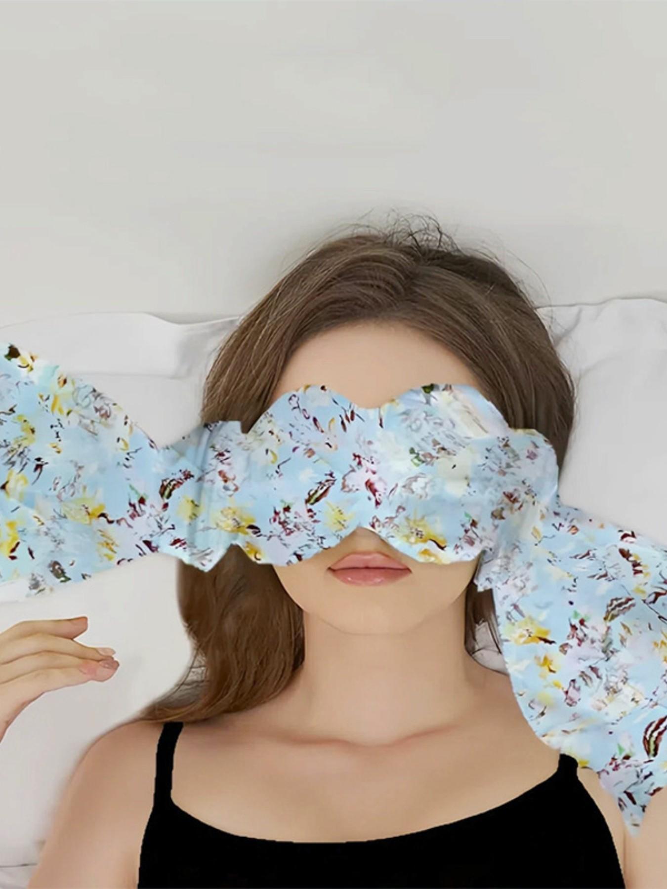 Zero Gravity Cooling Eye Mask, 3D Contoured for Side Sleepers, 100% Blackout & Noise Blocking, Ice Silk Fabric, Perfect for Summer Travel