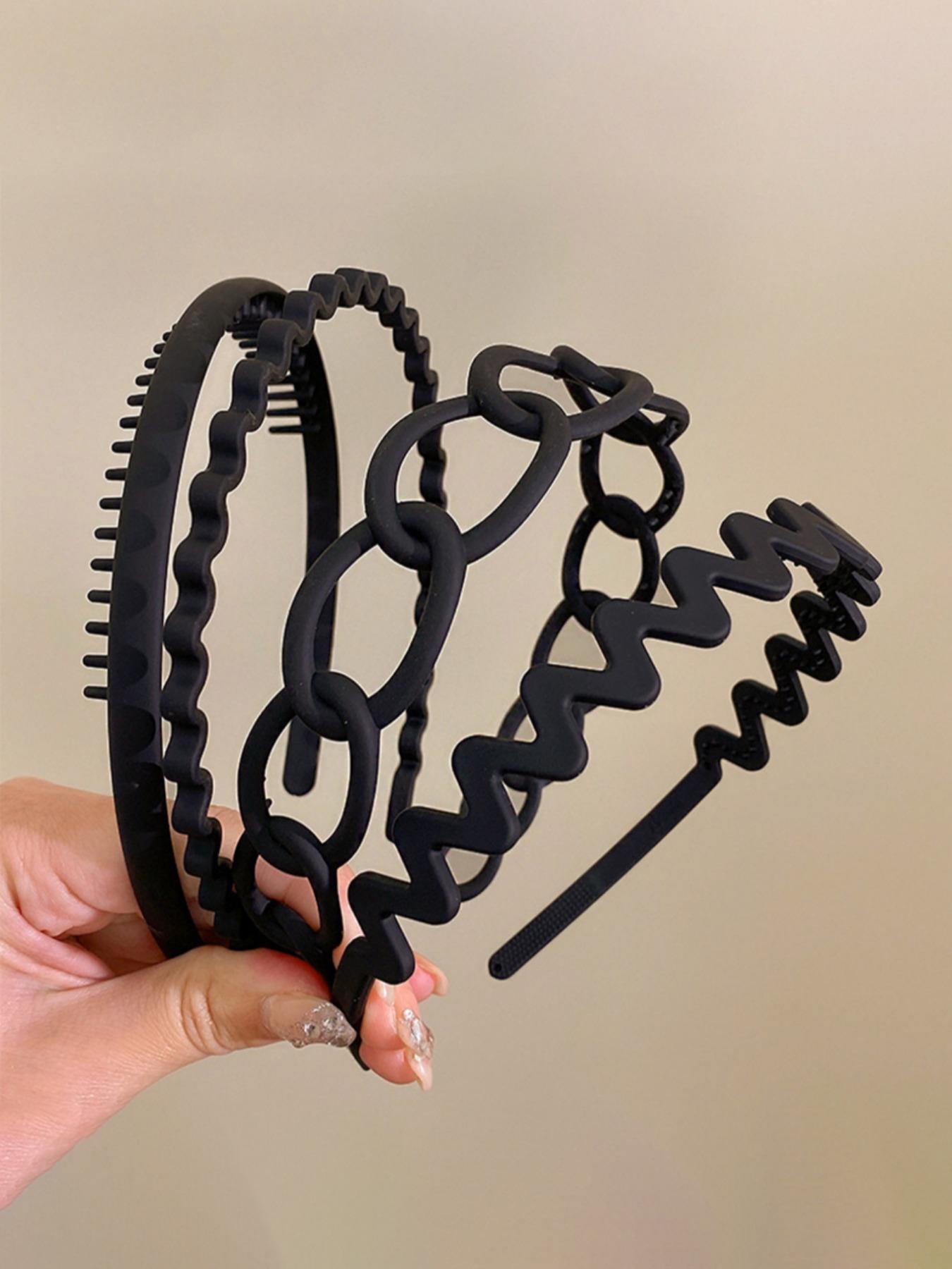 9pcs/set Multicolor Women's Simple Style Hollow out Design Hair Hoops, Casual Trendy Plain Hair Hoops, Fashionable Hair Accessories for Women & Girls for Hairstyle Decoration, Headbands