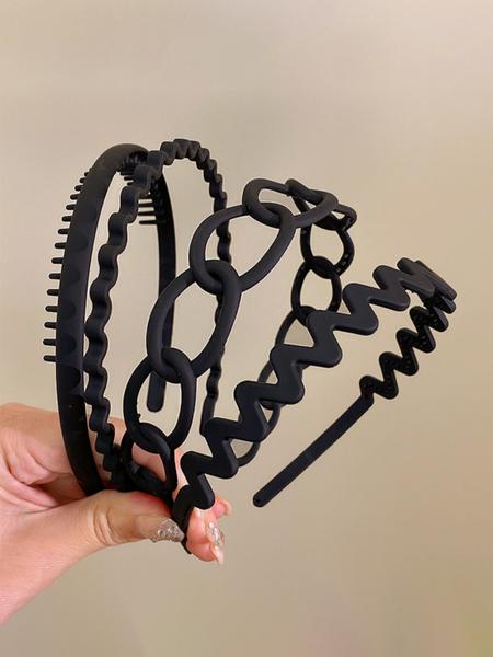 9pcs/set Multicolor Women's Simple Style Hollow out Design Hair Hoops, Casual Trendy Plain Hair Hoops, Fashionable Hair Accessories for Women & Girls for Hairstyle Decoration, Headbands