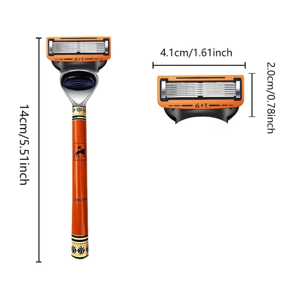 Men's Shaving Razor Set with 1 Handle and 12/24/36/48 Refills, Precision Trimmer, Stainless Steel Blades, Universal Fit, Sealed Packaging, Dustproof Waterproof Rustproof
