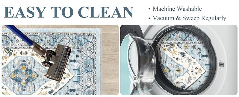 [TiktokShopHolidayHaul] HEBEMAT Washable Kitchen Rugs Sets of 3, Non Slip Washable Kitchen Mats for Floor, Farmhouse Kitchen Floor Mat Runner Rug Boho Kitchen Sink Rug Carpet for Kitchen Hallway Laundry Room