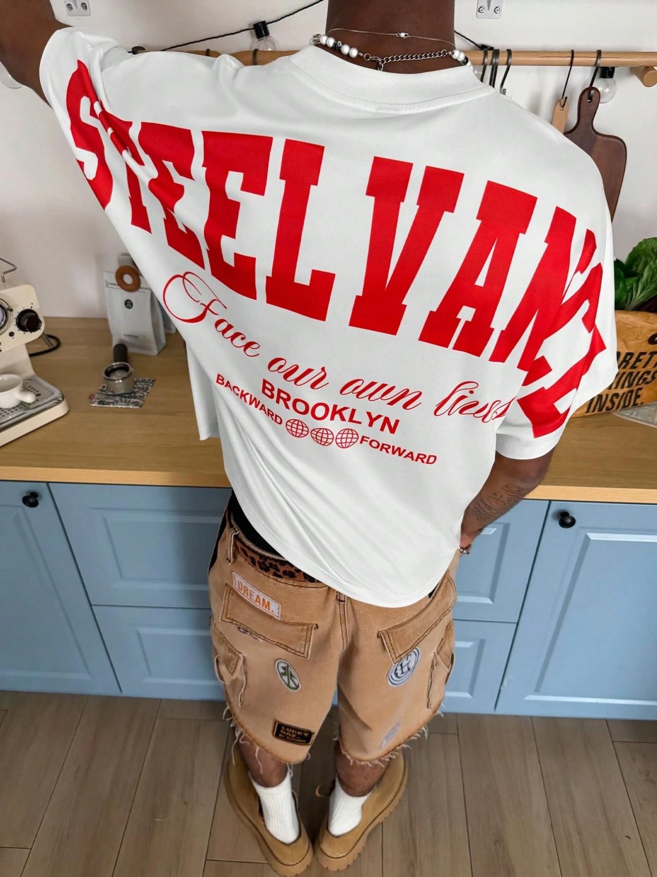 Men's Batwing Sleeve Round Neck T-Shirt, Casual Long Top, Plain Pattern, Streetwear, Gift for Boyfriend, Couples' Fashion