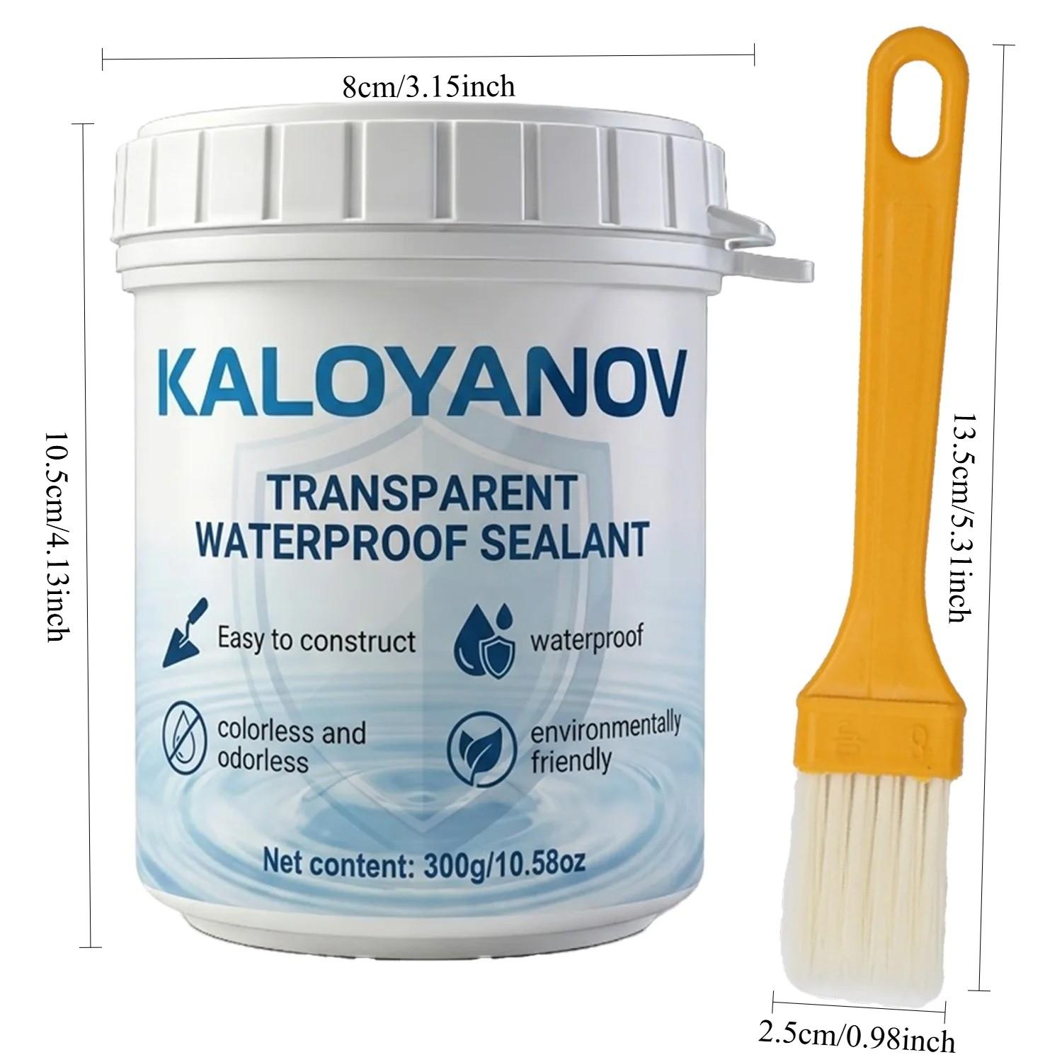 500g Transparent Waterproof Sealant Anti-Leakage Glue with Brush for Bathroom Roof Window Wall Tile Repair Coating Agent