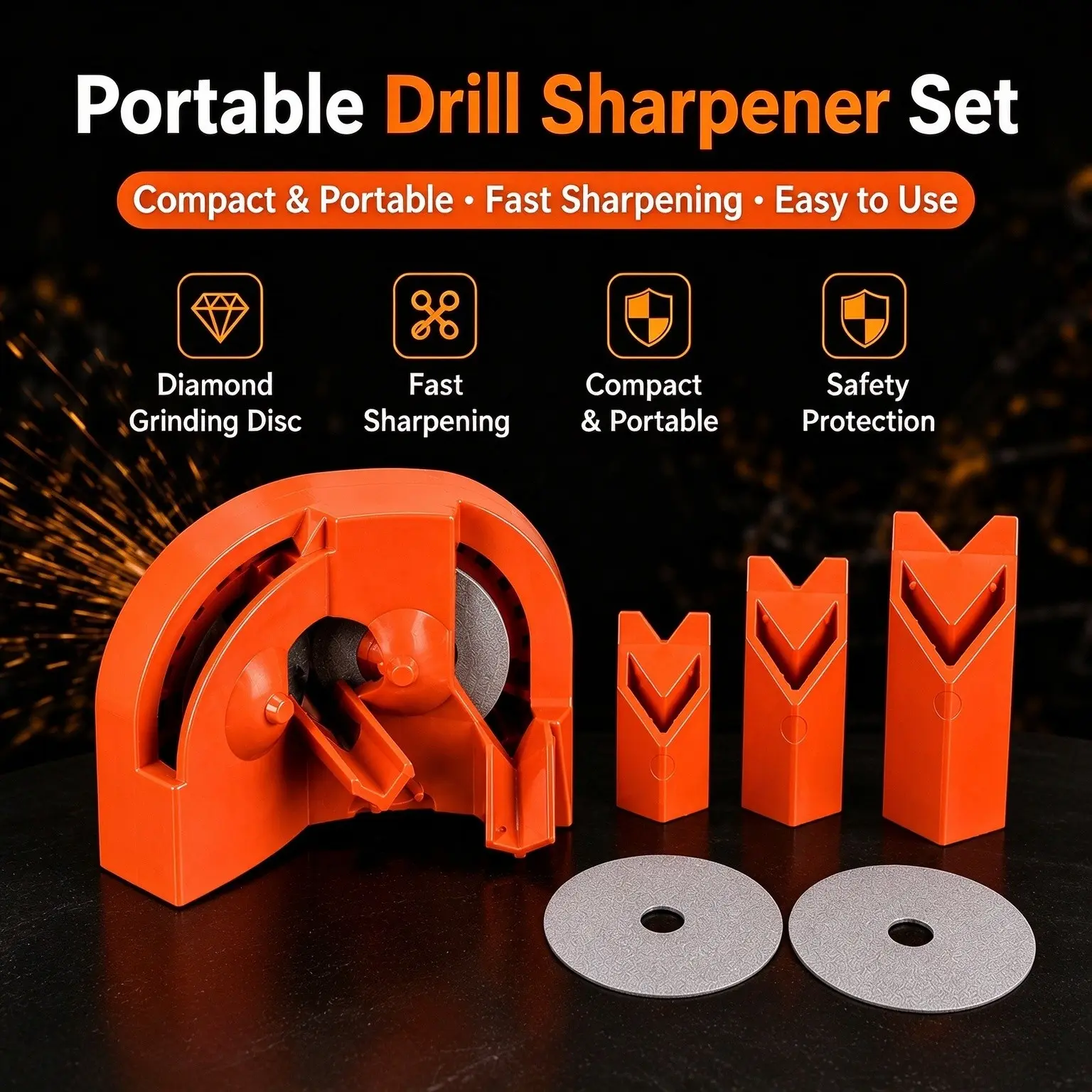 Portable Drill Bit Sharpener, Twist Drill Grinder, Electric Drill Wheel Polisher, Factory Direct Wholesale, Grinding Tool