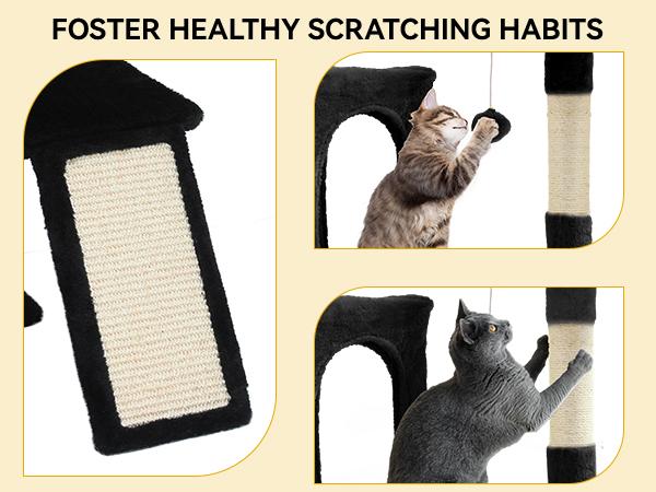 DWVO Tall Cat Tree Tower for Indoor Cats, 75in Multi-Level Cat Climbing Tower with Cat Condos, Top Perches, Hammock, Sisal Scratching Posts and Board, Kittens Play Activity Center