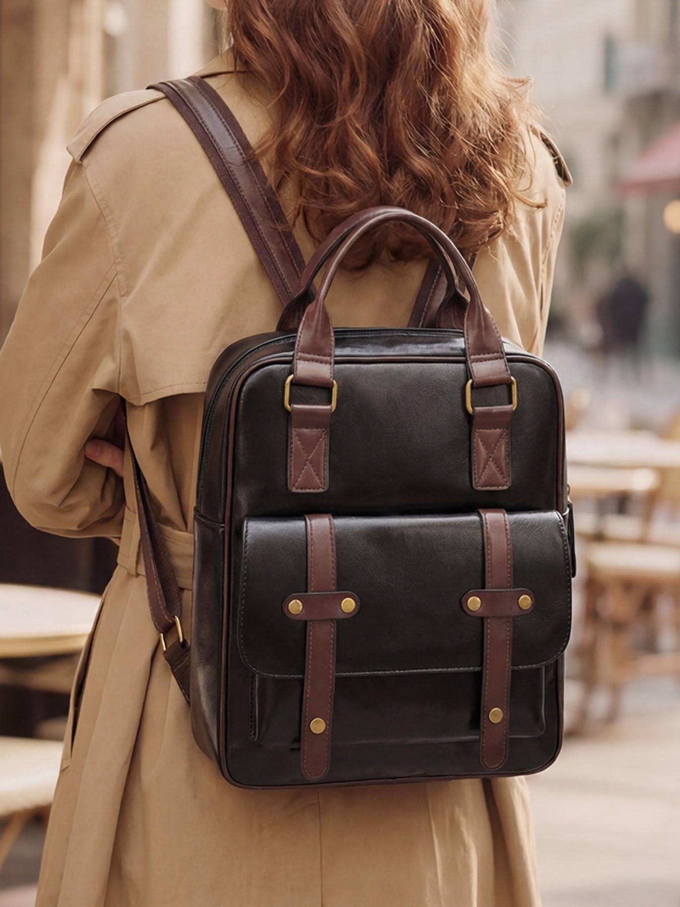 Vintage Backpack for Women Retro Fashion Purses School Backpack Casual Travel Daypack