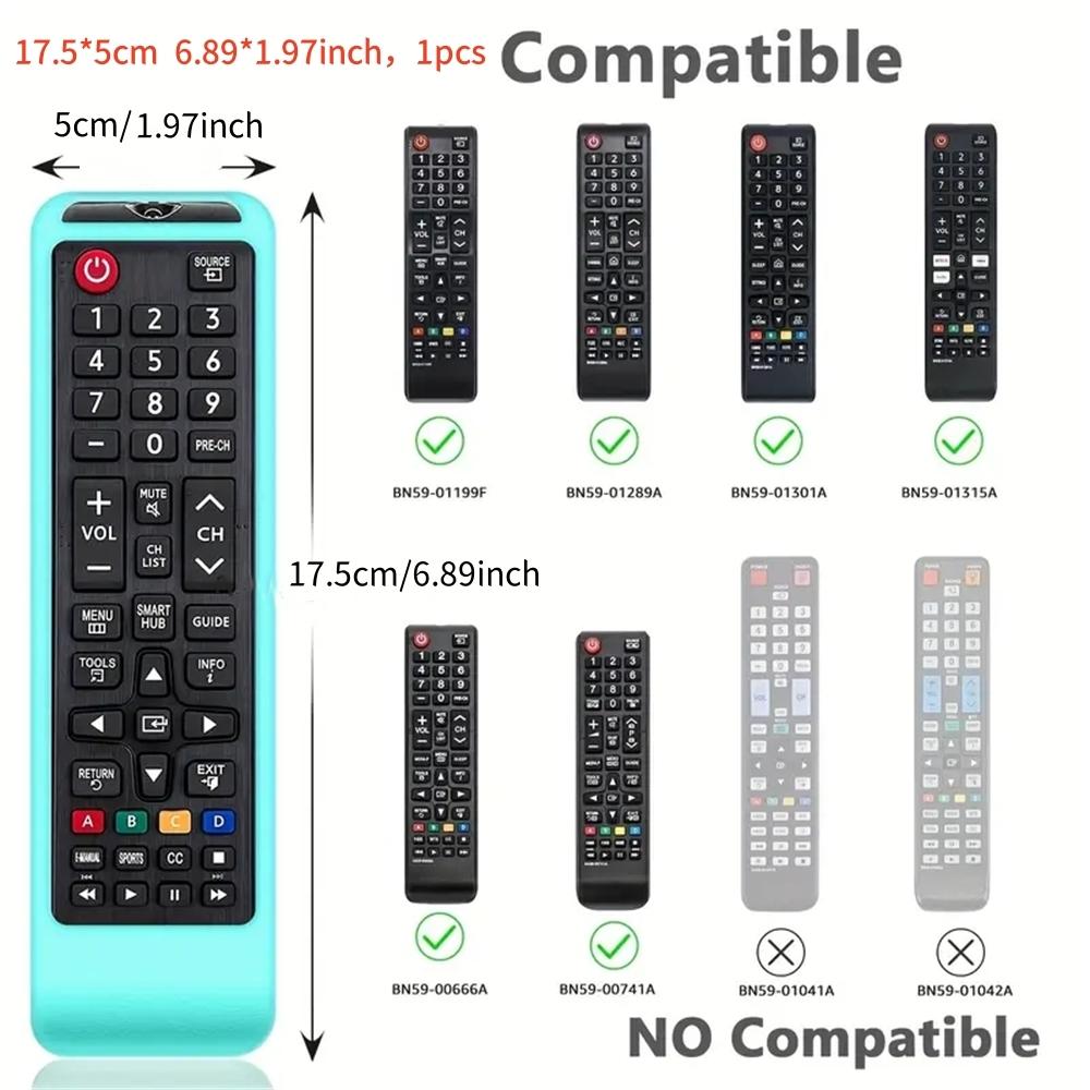 Silicone Protective Dustproof Cover for Smart TV Remote Control, Anti-Fall Removable Washable Design with Lanyard, Compatible with Multiple Models