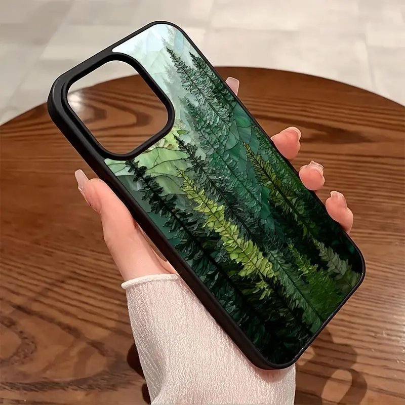 Premium Magnetic Phone Cases for iPhone 17 Promax 16 Plus 15 14 13 12 11 Stained Glass Forest y2k cased MagSafe Ready, Anti-Fall, Springtok and Ultra-Thin Design,Perfect for Everyday Use Screen Protector Resistance.HME97