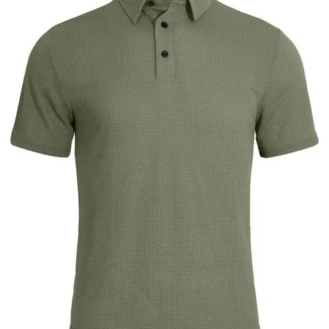 Men's Solid Color Jacquard Polo Shirt, Regular Fit Casual Short Sleeve Button Front Collared Top for Summer, Fashion Men's Clothes for Daily Wear, Collared Polo Shirts