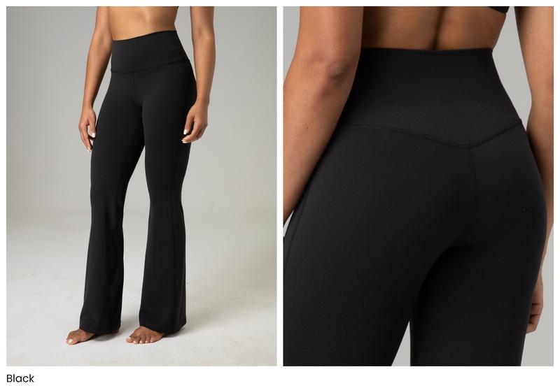 Colorfulkoala Women's Dreamlux High Waisted Flared Leggings Workout Yoga Pants 29.5" / 31.5" Inseam Sports Bottoms Ladies Sportswear