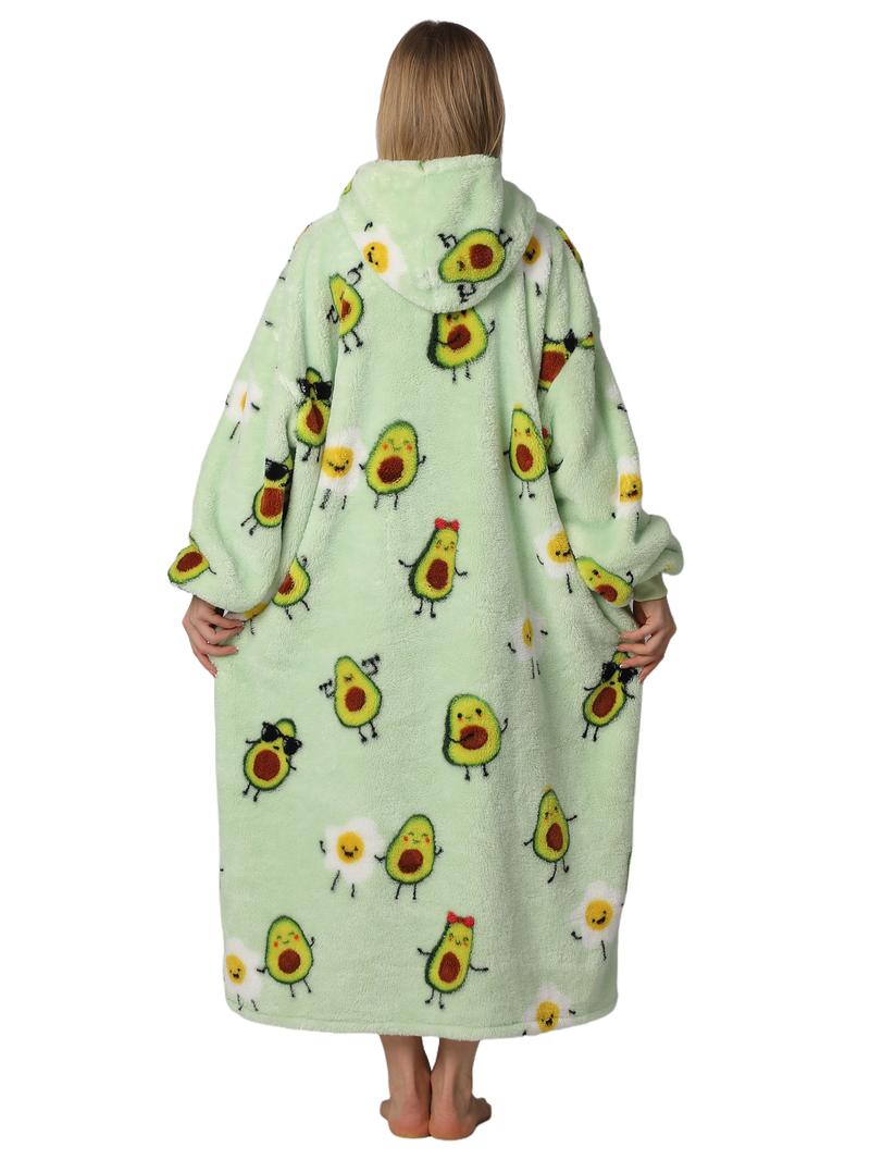 Cute Cartoon Pattern Hooded Blanket for Women Men, 1Pcs Oversized Wearable Hooded Nightwear Loungewear Womenswear Sweatshirt Pullover, Warm and Cozy, Valentine's Day Gift Large Pocket Pajamas Cute Cartoon Pattern Hooded Blanket for Women Men, 1Pcs Oversized Wearable Hooded Nightwear Loungewear Womenswear Sweatshirt Pullover, Warm and Cozy, Valentine's Day Gift Large Pocket Pajamas