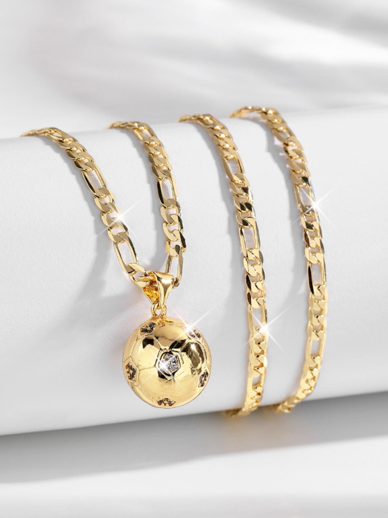 Fashion Hip-Hop World Cup Football Pendant Necklace, Casual Asymmetrical Design, Daily Wear Party Gift for Fans