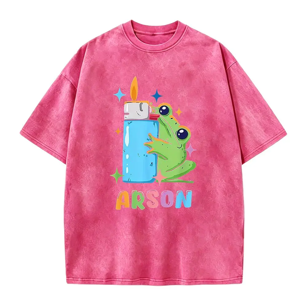 Men'S Funny Arson Frog Matchstick and Flames Graphic T-Shirt | Soft Breathable Black Tee with Pyro Comic Design, Costume Outfit (S-XXXL) - Perfect Gift for Dark Humor Fans and Comedy Lovers, PLUS SIZE