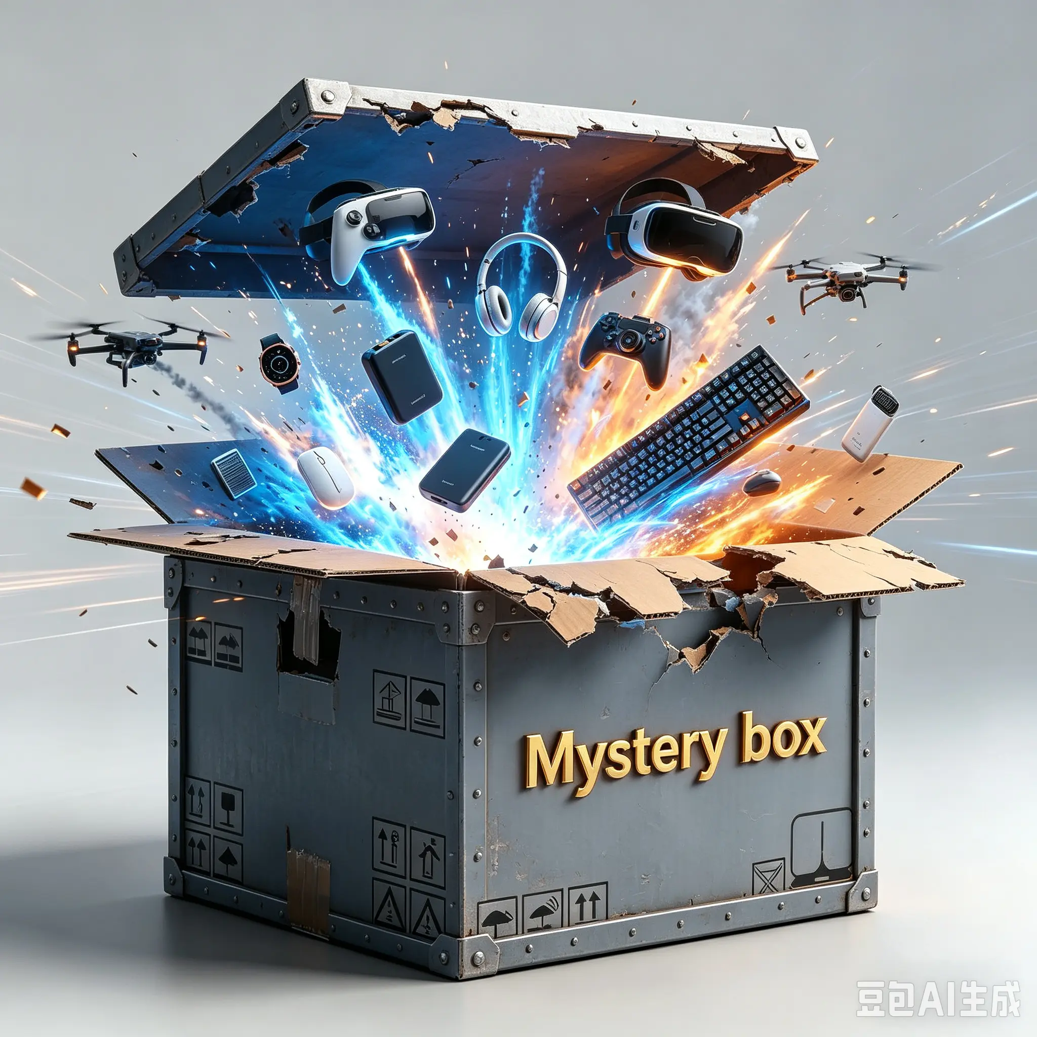 Lucky Tech Mystery Box – Unbox Random Notebook Computers, Earphones, Fast Chargers, Mechanical Keyboards  Useful 3C Items