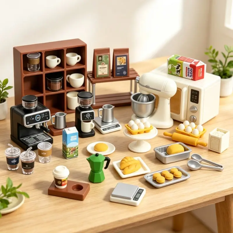 Halloween DIY Coffee Bakery Scene Model Kit, Miniature Models, Mini Hand-Assembled Café & Baking Diorama, Desktop Art Craft, Hobby Cultivation, Tabletop Display