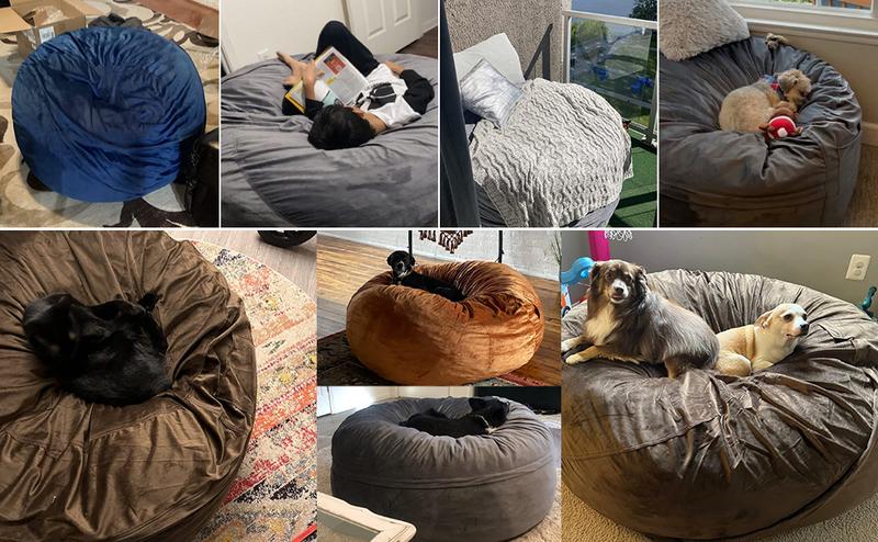 Bean bag sofa 7FT/5FT Bean Bag Chair,lazy sofa, Removable and Machine Washable Cover, Giant Bean Bag Chair for Adult