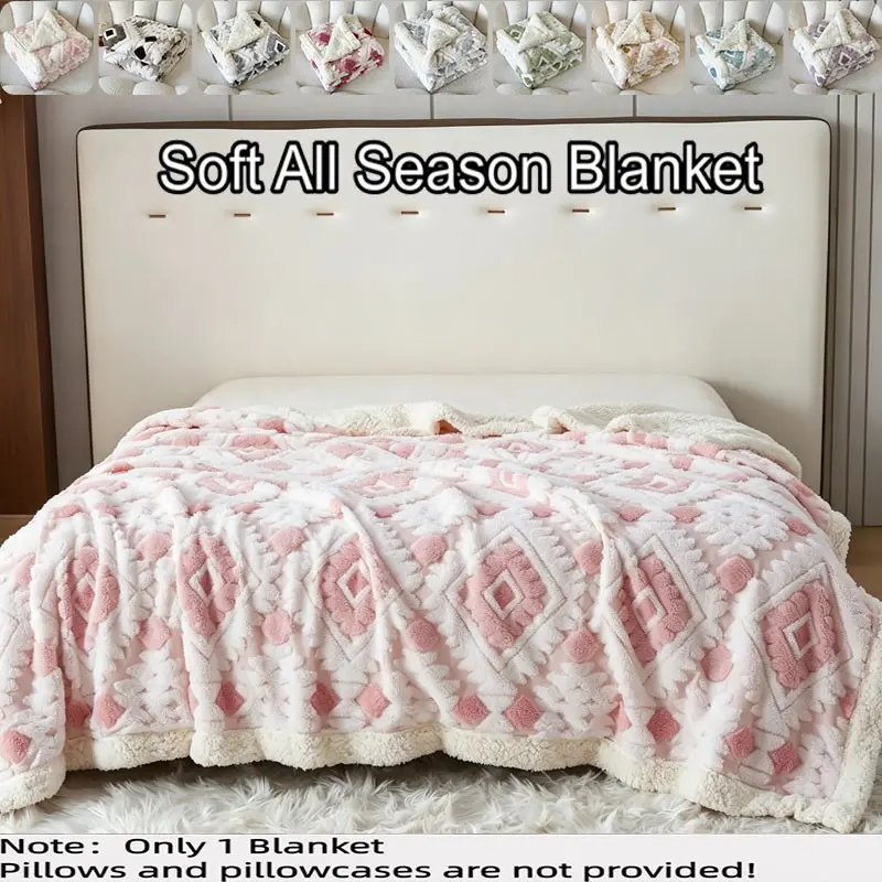 Fresh Thin Plaid Blanket, Ultra Soft and Fluffy, Warm and Cozy, All-Season Use, Bedroom and Living Room, Perfect Gift for Family Holidays