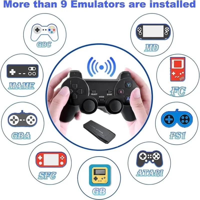M8 Game Console, Play Gamestick & Nostalgia Stick Games, 9 Classic Emulators, 4K HDMI Output, Plug-And-Play Video Game Controller Set, Wireless Game Stick, Video Gamepad Console