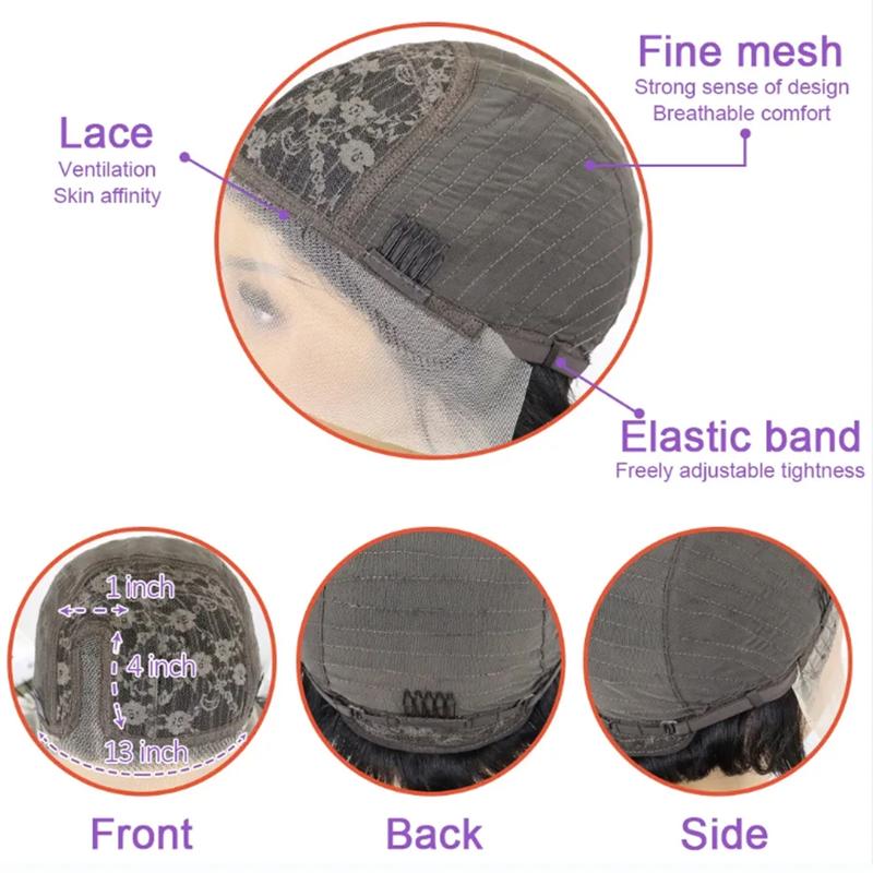 Cikana Hair Pixie Cut Deep Curly Human Hair Wigs Short Bob Wigs Wave Transparent 13x4x1 T part lace closure Wigs For Woman Brazilian 150%