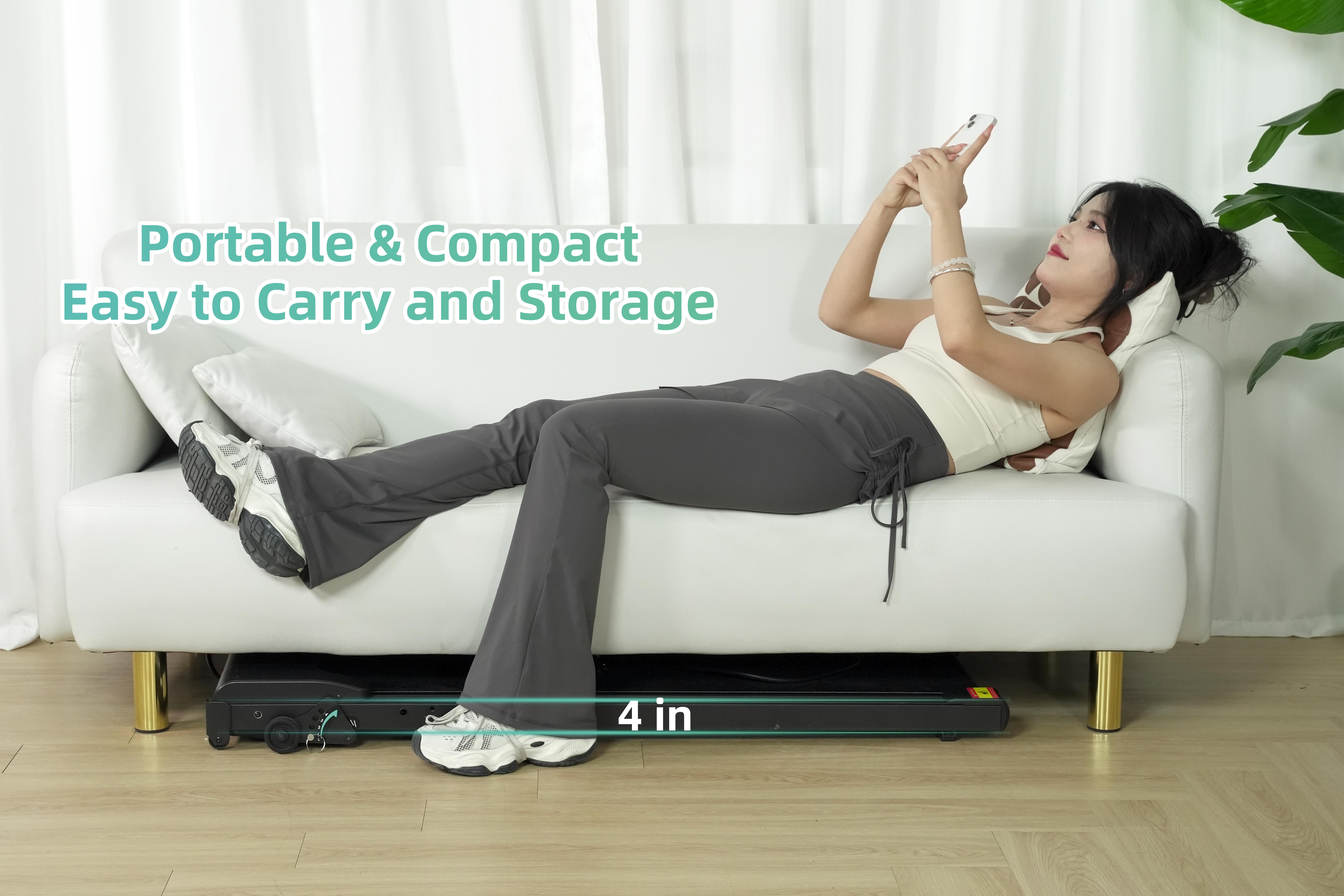 Lichico Incline 2-in-1 Under Desk Treadmill, Electric Walking Treadmill with Incline for Full-Body Workout, 2.5-3.0HP Brushless Motor, Spacious Running Area, Ideal for Home and Office Use