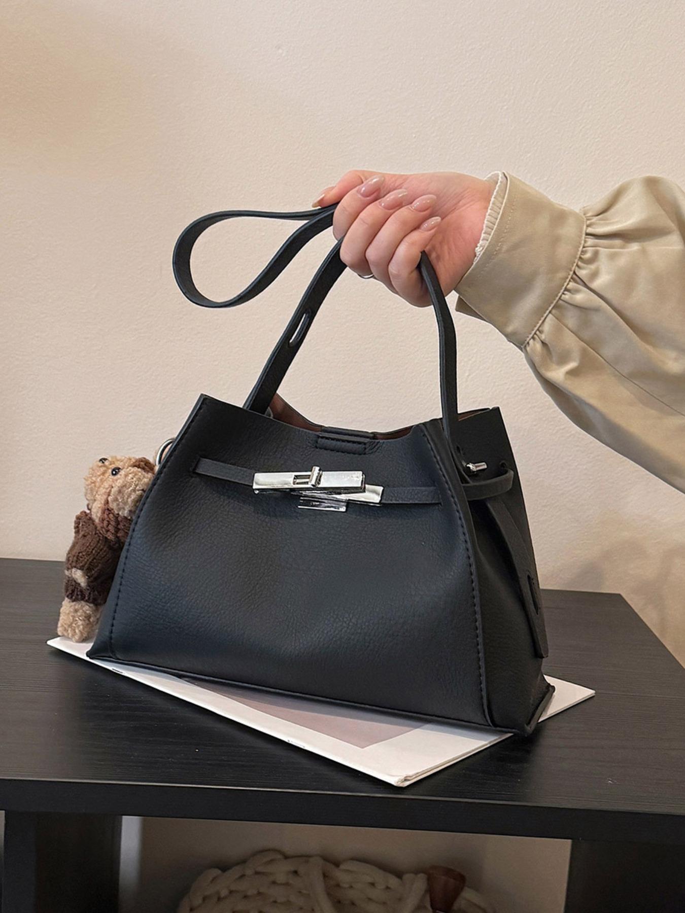 2026 New Fashion Versatile Casual Shoulder Bag, Large Capacity Handbag, Underarm Crossbody Bag, Kelly Bag, Stylish and Practical, PU Tote Satchel