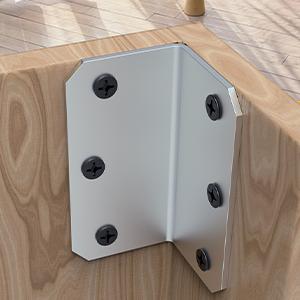 L Bracket Corner Brace(15PCS), 4 Inch Galvanized Medium L Angle Iron, Joint Fastener Brackets,90 Degree Angle Corner Bracket for Wood Furniture Frame Fence