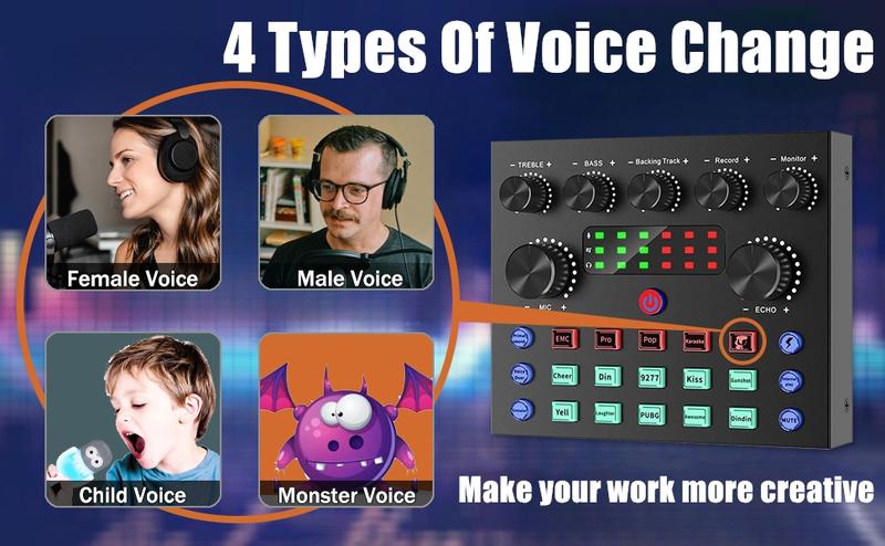 ZealSound Podcast Equipment Bundle, BM800 Podcast Microphone Bundle with V8s Voice Changer, Condenser Microphone Recording Studio Package for Podcasting Live Streaming Singing PC Mobile TikTok YouTube