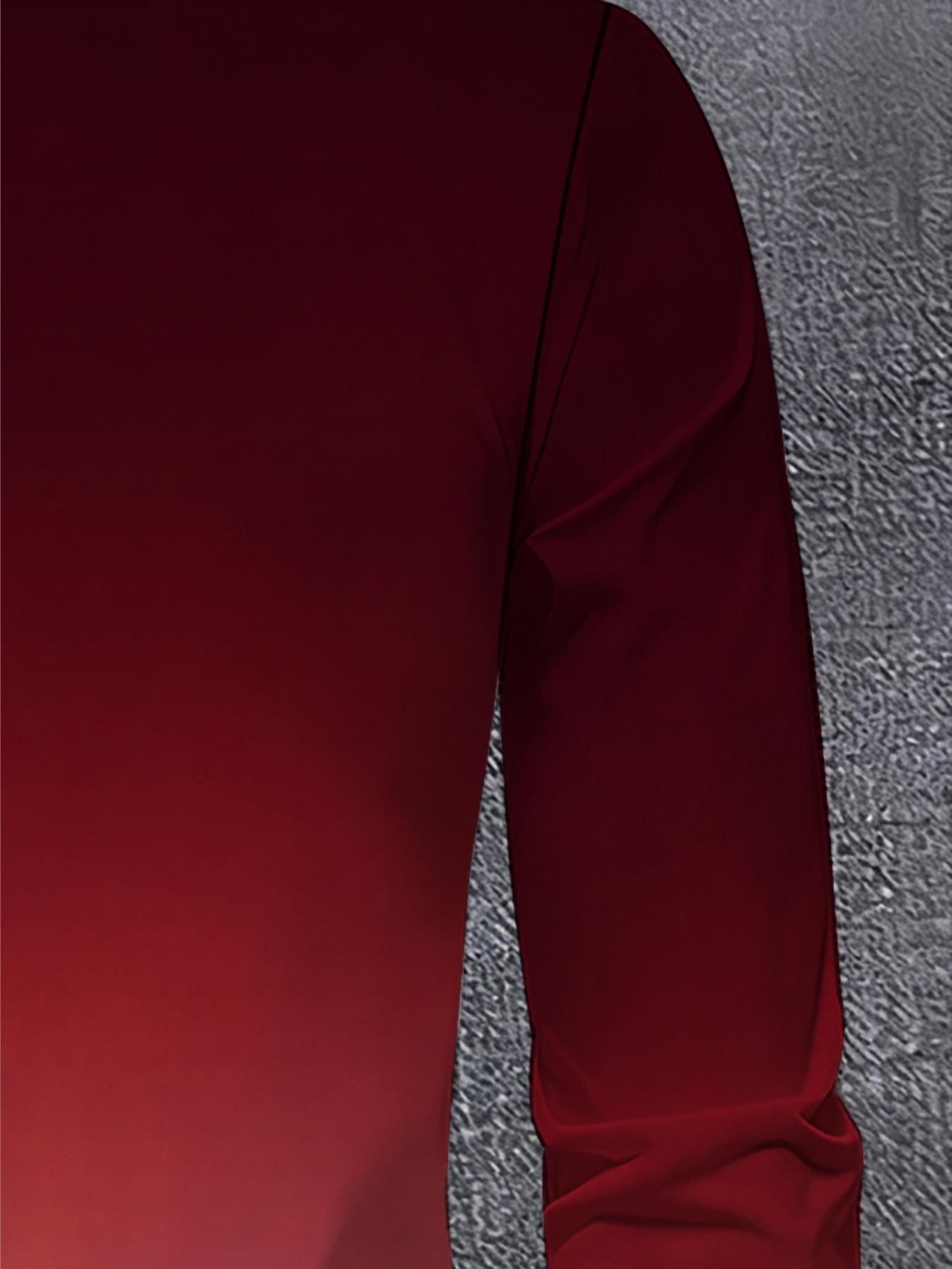 Men's Long Sleeve Shirt ThunderCats Graphic Ombre Gradient Novelty Pattern