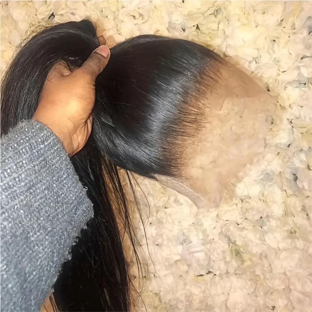 Bling Hair 360 Full Lace Frontal Wig Brazilian Smooth Straight Hd Transparent 13x4 13x6 Lace Front Human Hair Wigs For Black Women Pre Plucked