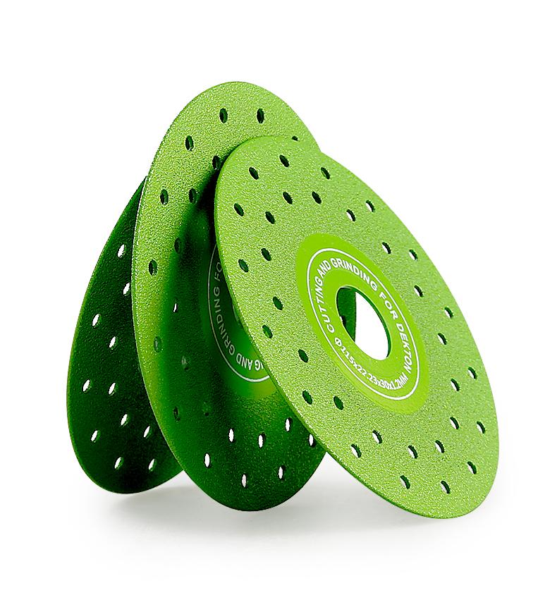 LOZLIN 1PCS/3PCS 115mm Diamond Saw Blades For Cutting And Grinding Tile And Marble,Ceramic, 45 Degree Chamfered Cutting Disc Porous Design, Angle Grinder Tools