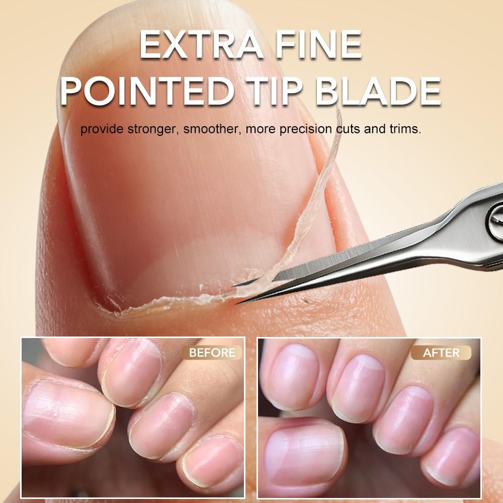 Nail Dead Skin Clipper, Stainless Steel Curved Blade, Multi-Functional Small Scissors for Eyebrows and Lashes, Beauty Tool