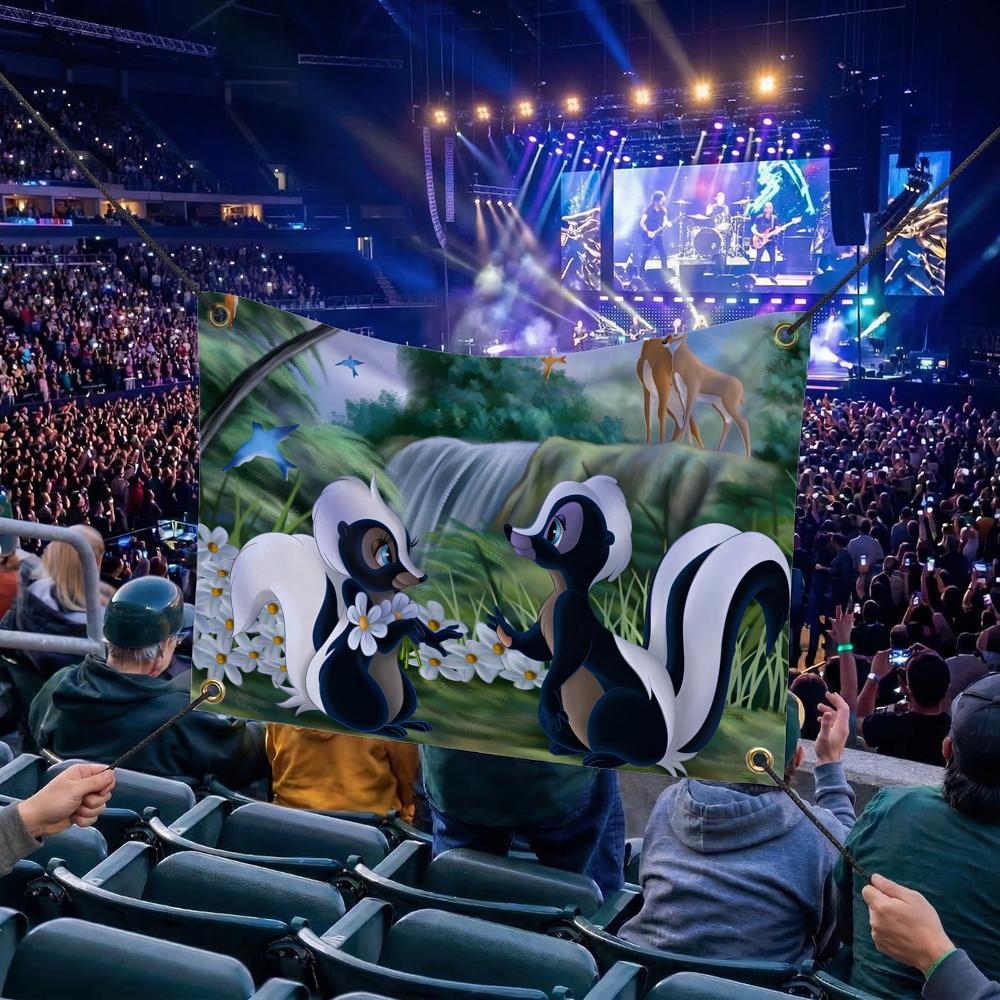 B-Bambi CARTOON Flags Multi Size Atmosphere Flag, Cheerleading Hand Pulled Banner, Portable Outdoor Event Flag & Wall Decor for Sports, Parties, Home and Room Decoration