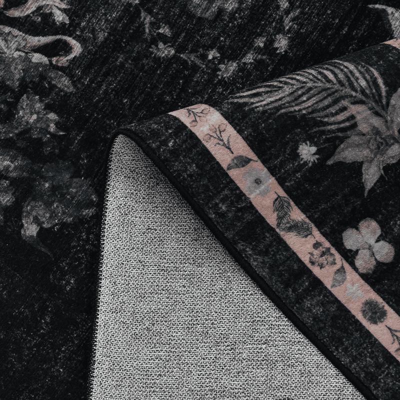 Brown Washable Faux cashmere Area Rug,Indoor Home Decor Rug,vintage printed carpet,Boho Vintage Distressed Non-Slip Low-Pile Non Slip Carpet for Living Room,Dining Room,Office, 5x8ft,6x9ft