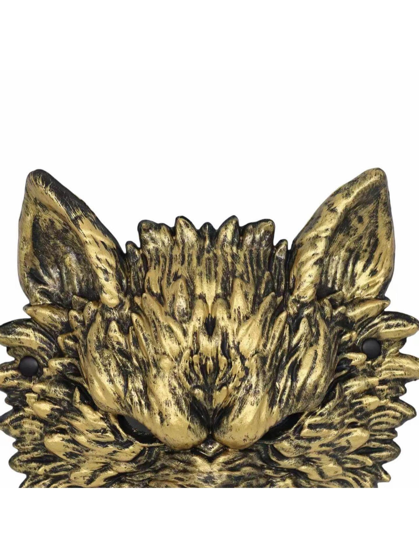 Halloween PU Wolf Mask, Animal Mask, Soft Foam Wolf Head Costume Prop, Realistic Party Mask, Festival Dress-Up Accessory, Dance Event Wear