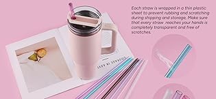Replacement Straw Compatible with Stanley Quencher 40 oz,30 oz Tumbler, 12 inch Extra Long Reusable Straws Plastic For 40 Oz Cup,Multicolor 14-6 Pack