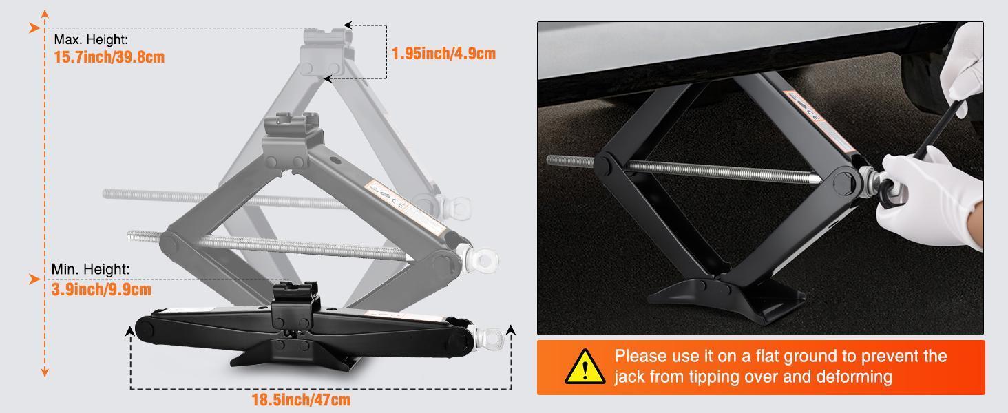 Nilight Scissor Jack for Car 2 Ton (4409 lbs), Heavy Duty Steel Scissor Lift Jack Car Kit with Crank Handle for Sedan SUV MPV Tire Changing, 3.9 Inch-15.7 Inch Lifting Range Portable Small Jack, Black Nilight Scissor Jack for Car 2 Ton (4409 lbs), Heavy Duty Steel Scissor Lift Jack Car Kit with Crank Handle for Sedan SUV MPV Tire Changing, 3.9 Inch-15.7 Inch Lifting Range Portable Small Jack, Black