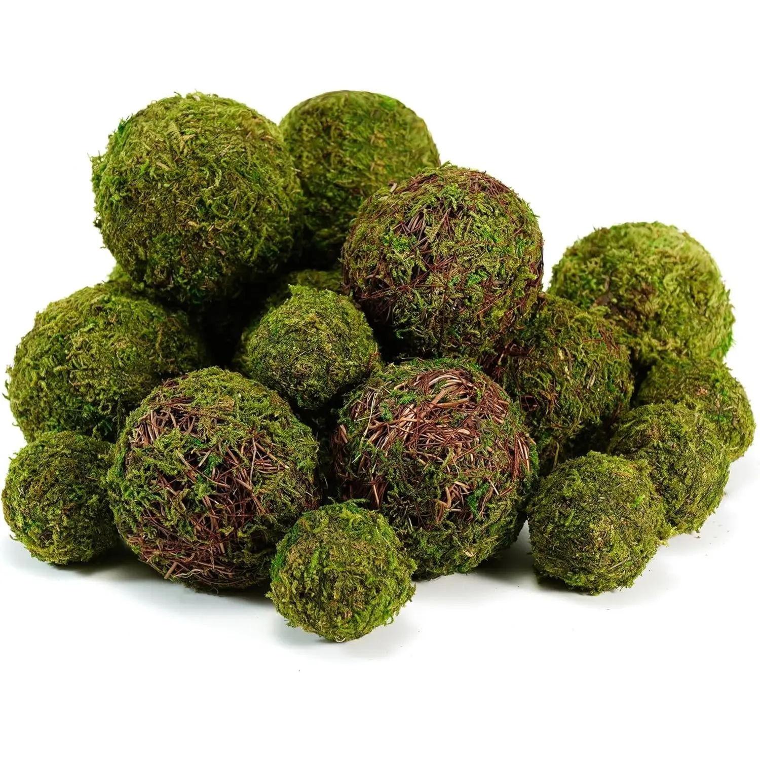 18pcs Decorative Artificial Moss Balls Set – Fake Moss Balls for Bowl Fillers, Vase Fillers, Centerpiece Decor, Table Arrangements, Wedding Decor, Home Decor, Coffee Accents & DIY CraftsGift