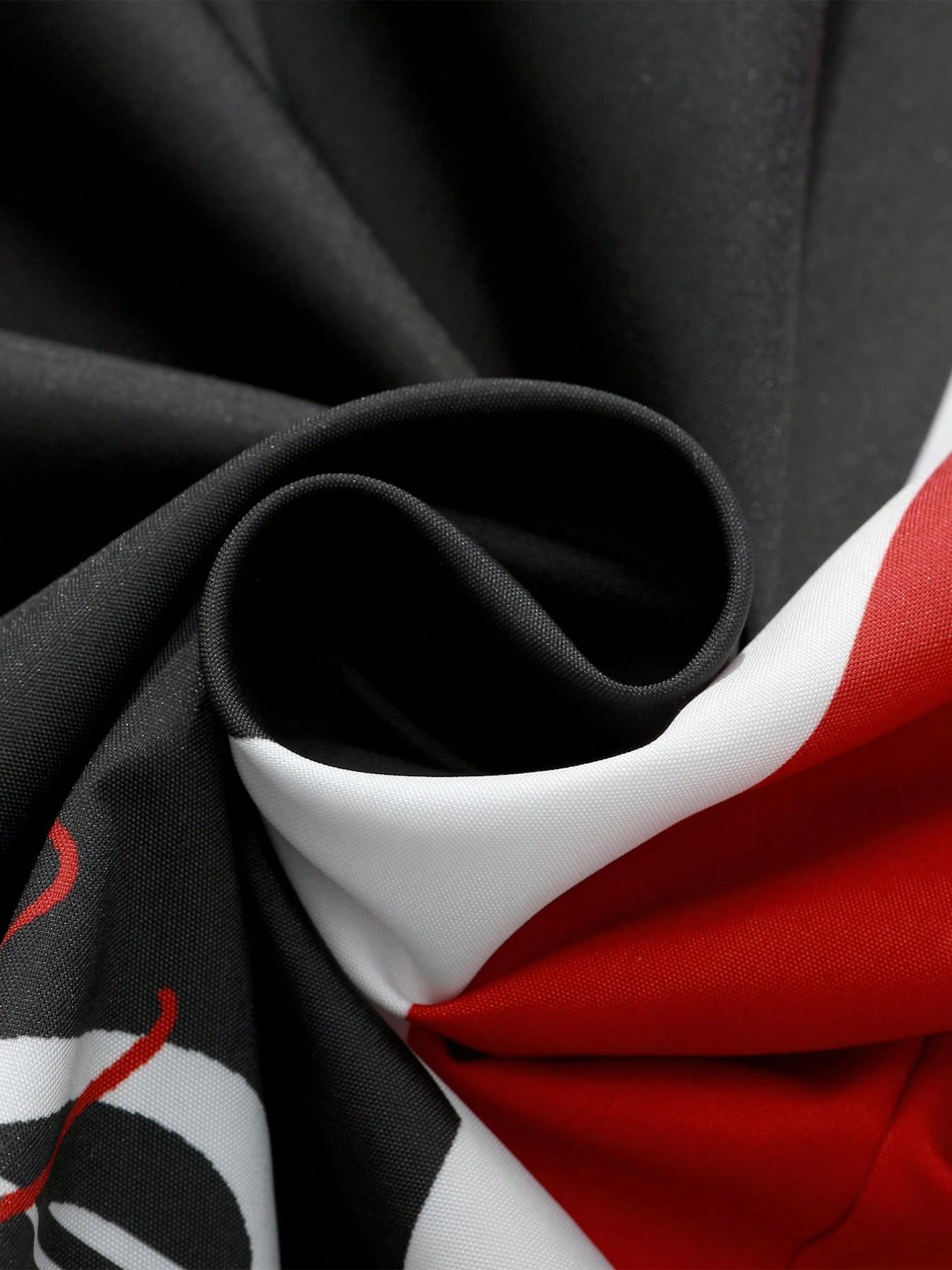 Oversized Hypebeast Racing Graphic Bomber Jacket – "SPEED RACING" & "Eternal King 23" Badge Streetwear Coat, Durable & Versatile Color Block Jacket for Casual Hangouts, School & Retro Aesthetic Outfits