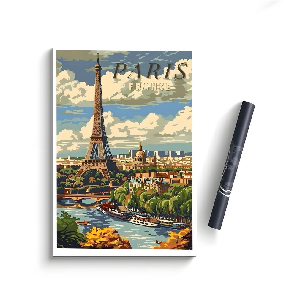 E-Eiffel Tower Poster Bedroom Home Decor Art Poster Perfect Gift for Family and Friends