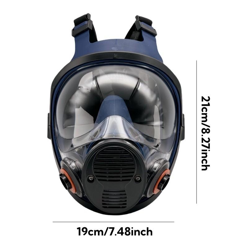 Reusable Full Face Mask with Double Filter, 29 in 1 Full Face Mask, Anti Gas & Anti Dust & Anti Poisonous Gas Mask, Suitable for Painting, Woodworking, Construction, Dustproof Gasproof Mask