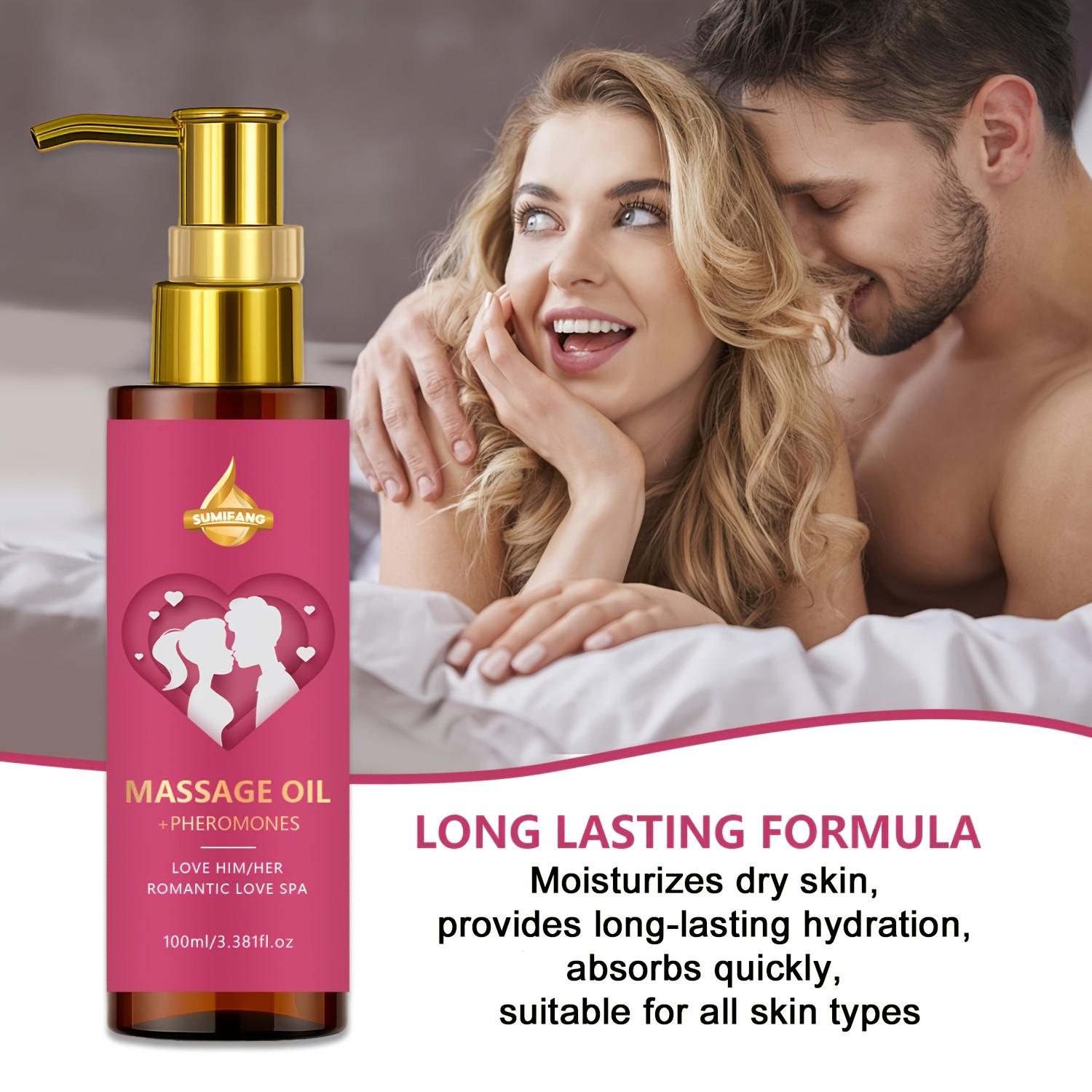 Informational Body Massage Oil, Selected Coconut & Jojoba Oils, Soft Non-Greasy Texture, Perfect for Couples, 100ML