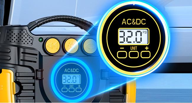 Nilight Tire Inflator Portable Air Compressor Dual Power for Car 12V DC and Home 110V AC Tire Pump w/Tire Pressure Gauge Fast Inflate Auto Shutoff Pump for Car SUV  Vehicle Tool Automotive  dealsforyoudays