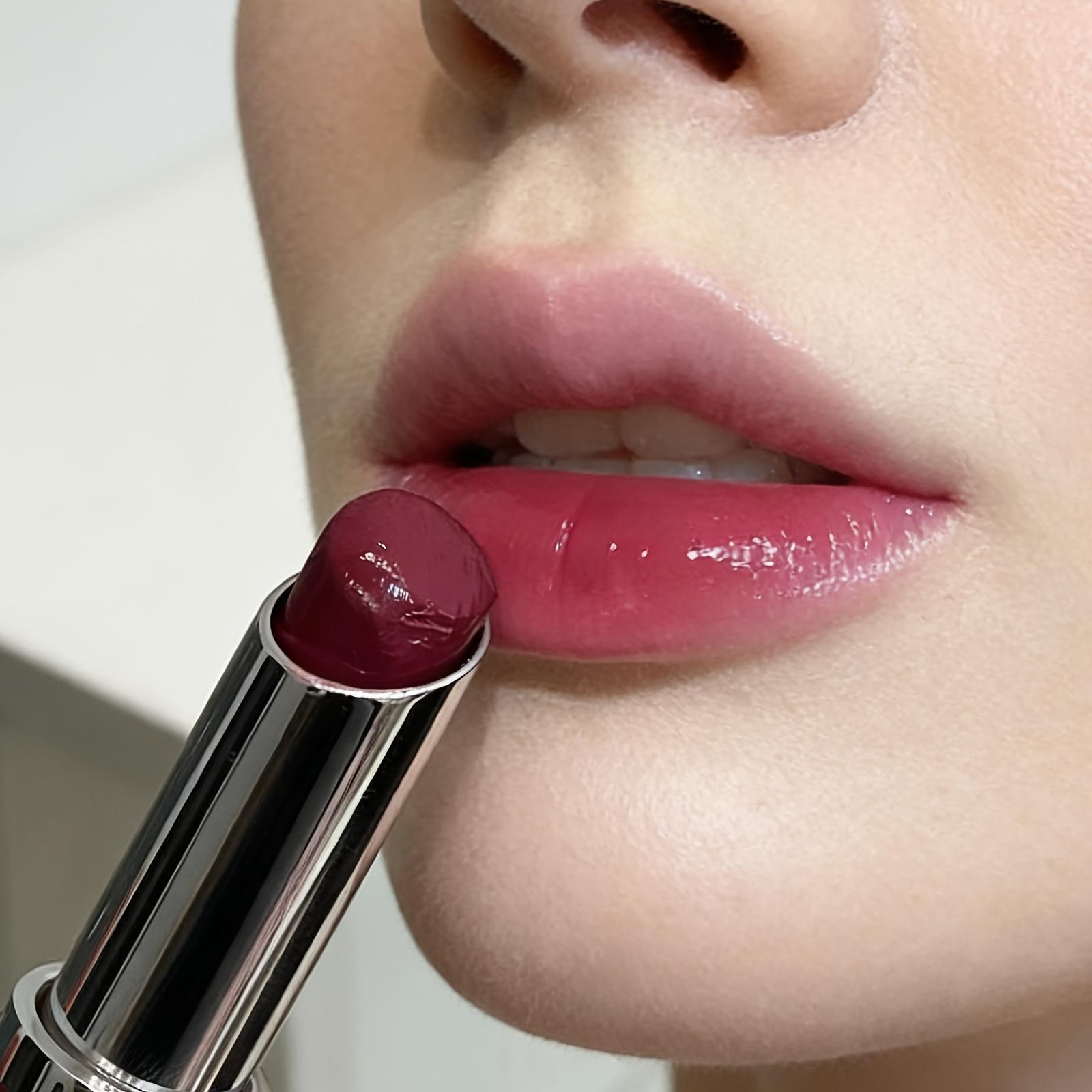 [Moisturizing Tinted Lip Balm] HERORANGE New Mirror-Finish Moisturizing Plumping Tinted Lip Balm, Hydrating Daily Lipstick with a Watery Glow, Cinnamon Milk Pudding Lip Balm, Fade-Resistant, Smudge-Proof, Long-Lasting Hydration, Glossy Solid Lip Gloss, Mo