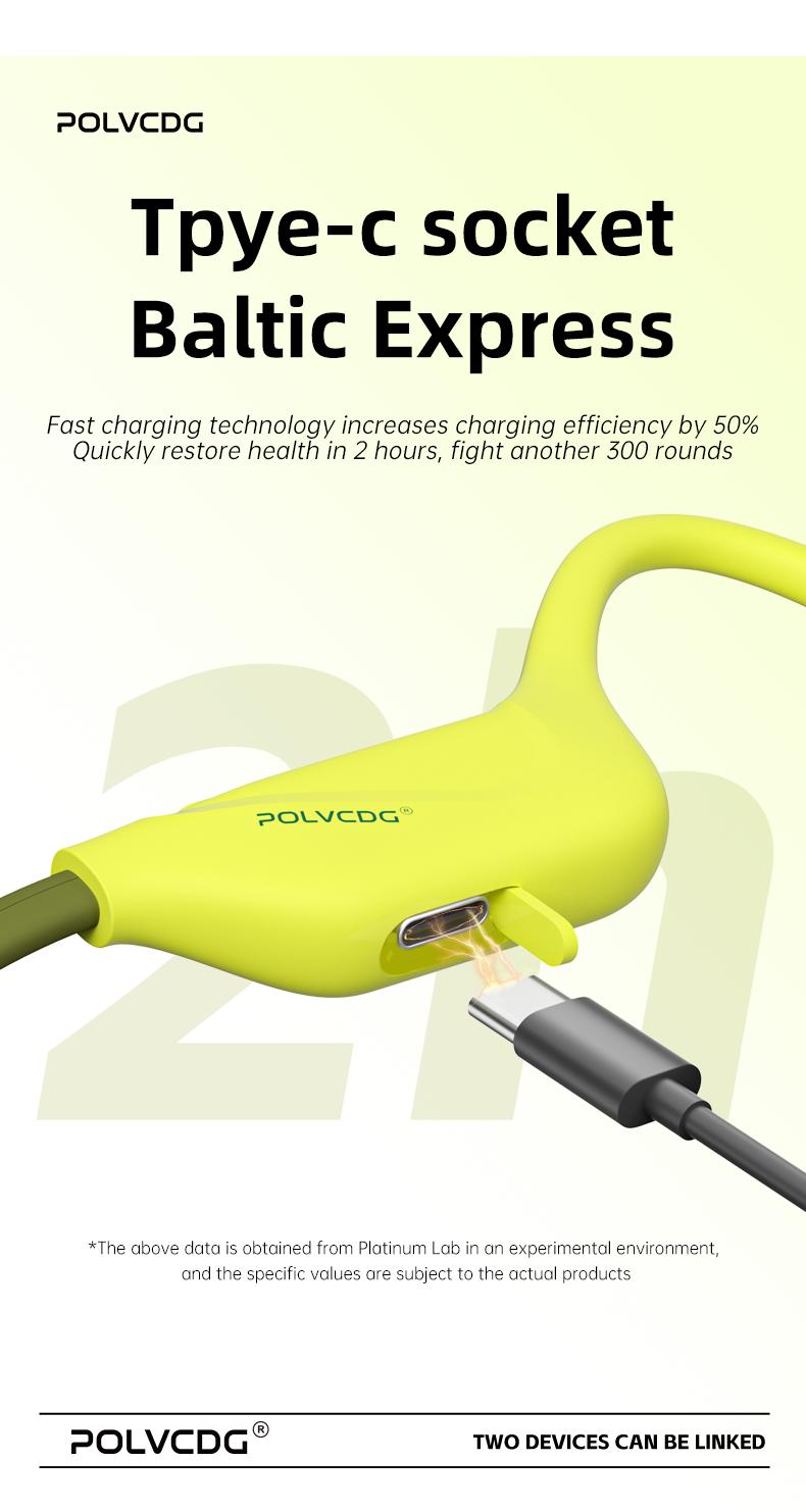 Polvcdg Bone Conduction Bluetooth Wireless Headphones - High-quality sound, suitable for connecting to mobile phones. Perfect for calls, while exercising, running or during sports. Sweat-resistant. Long-wearing without causing discomfort Christmas gift